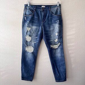 Forever 21 Women's Distress Denim Pants Jeans Size‎ 30